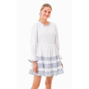 Tuckernuck Pomander Place Multi Floral Tiered Fran Mini Dress White Size Small